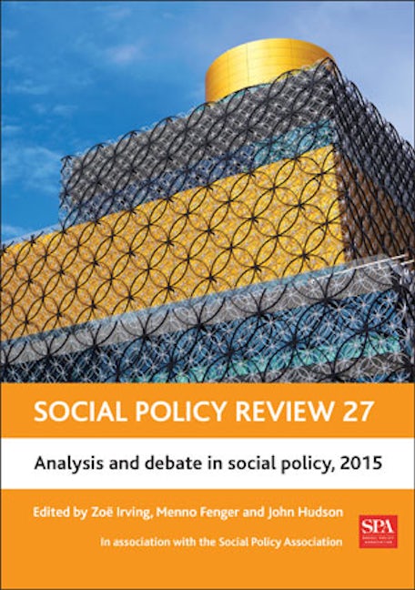 Book cover image for Social Policy Review 27 ISBN: 9781447322771